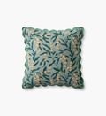 Lily of the Valley Embroidered Pillow - Light Green