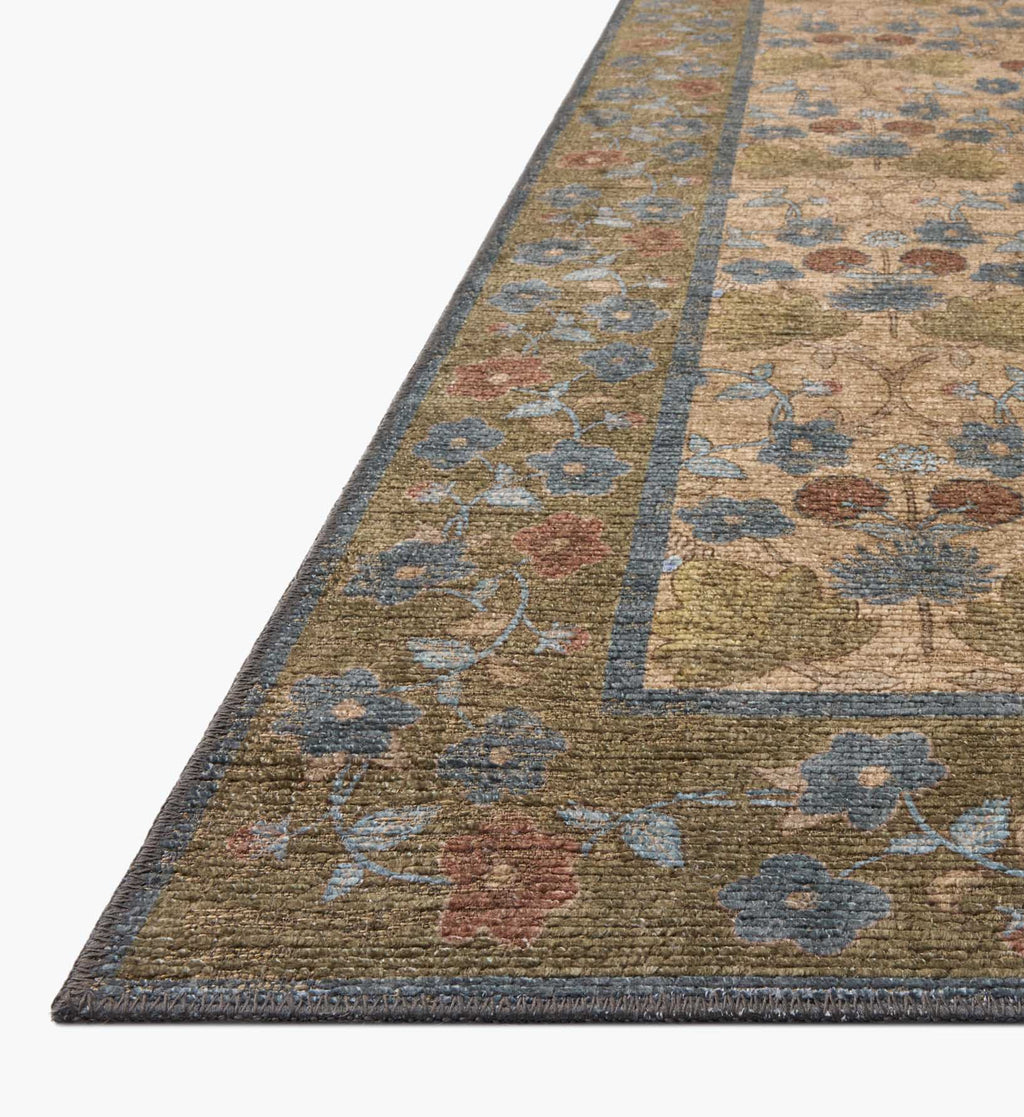 Edinburgh Maple Power Loomed Rug - Tan & Olive