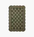 Lisette Wool Hooked Rug - Forest & Oatmeal