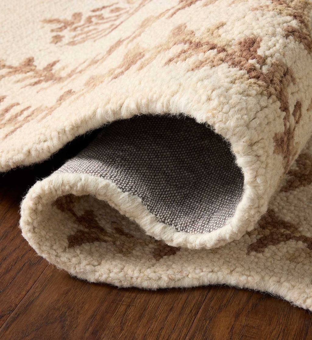 Lisette Wool Hooked Rug - Ivory & Natural